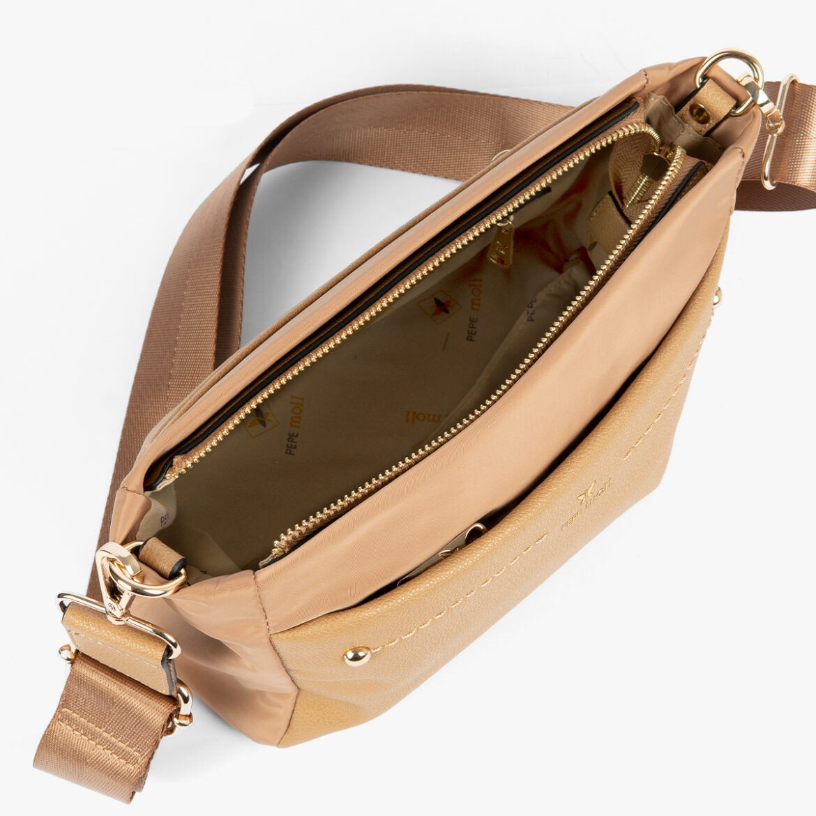Bolso bandolera camel 44126
