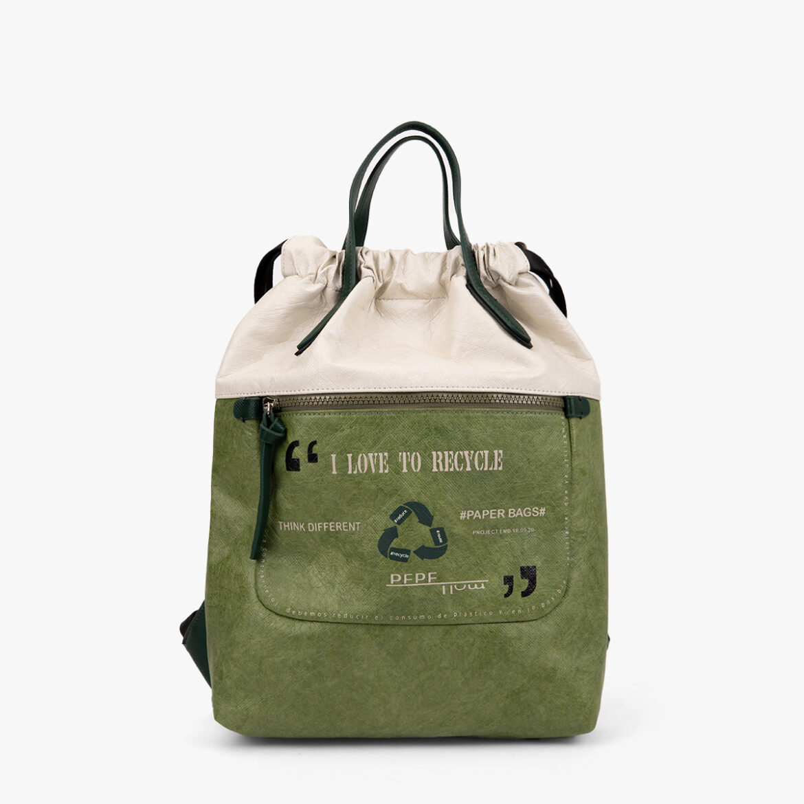 Bolso mochila verde 25136