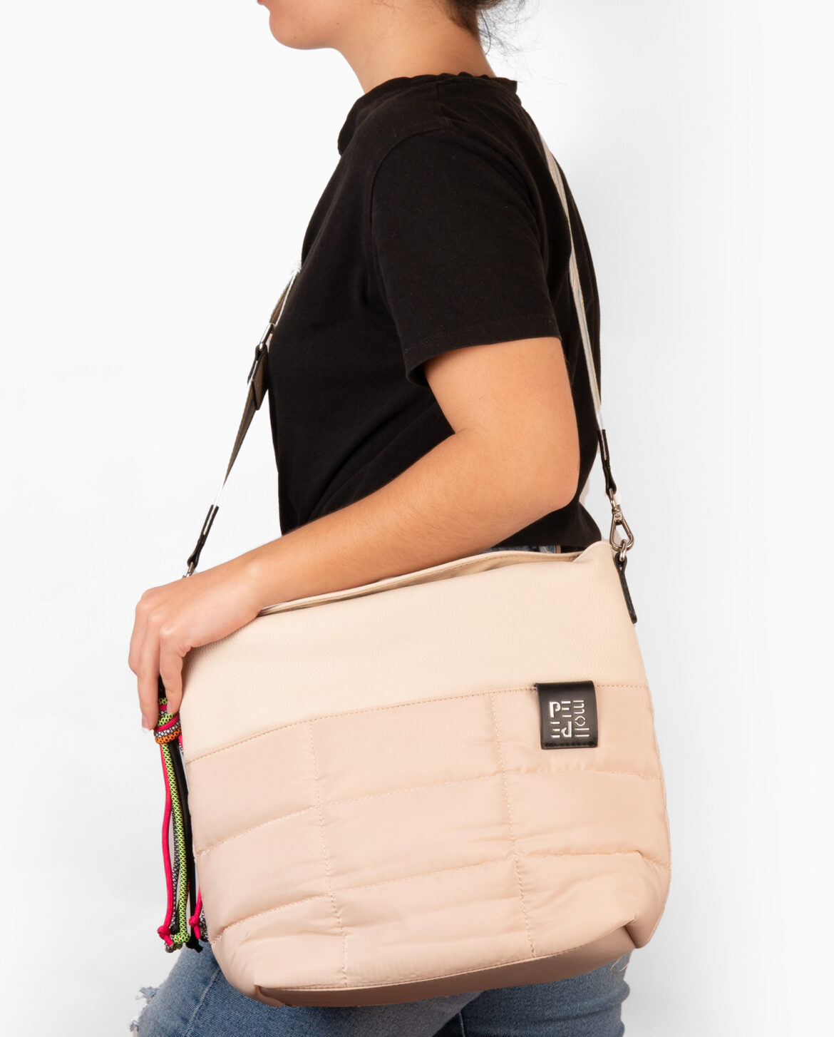 Bolso bandolera beige 231170