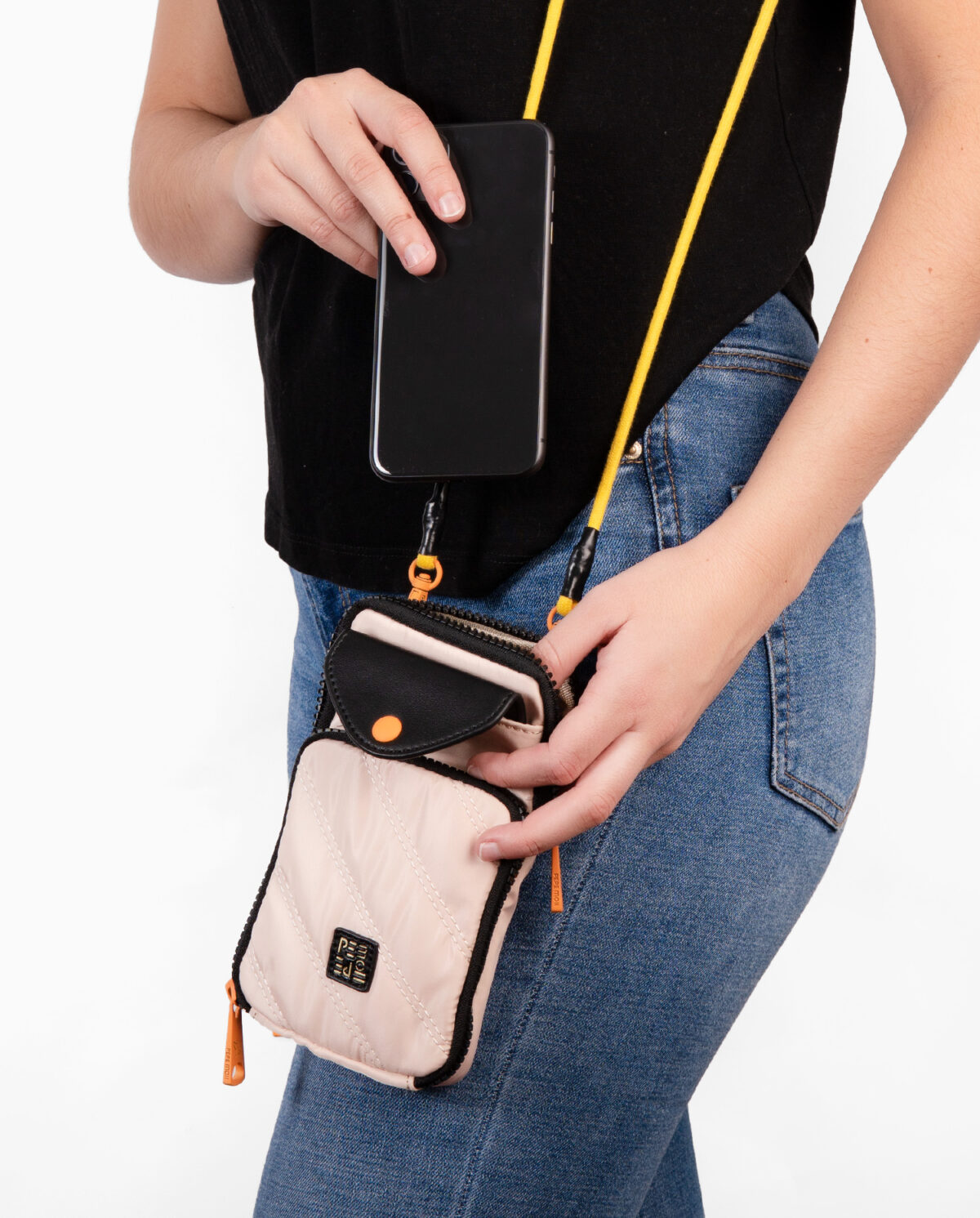 Bolso porta móvil beige 231194