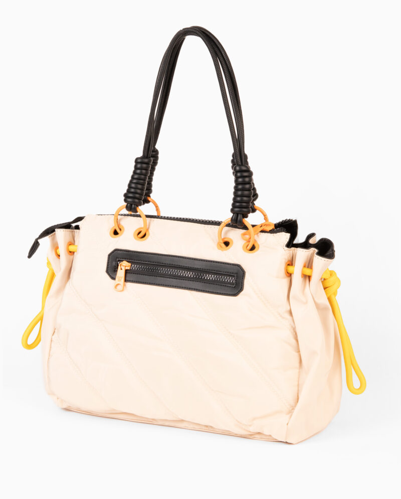 Bolso de hombro beige 231190