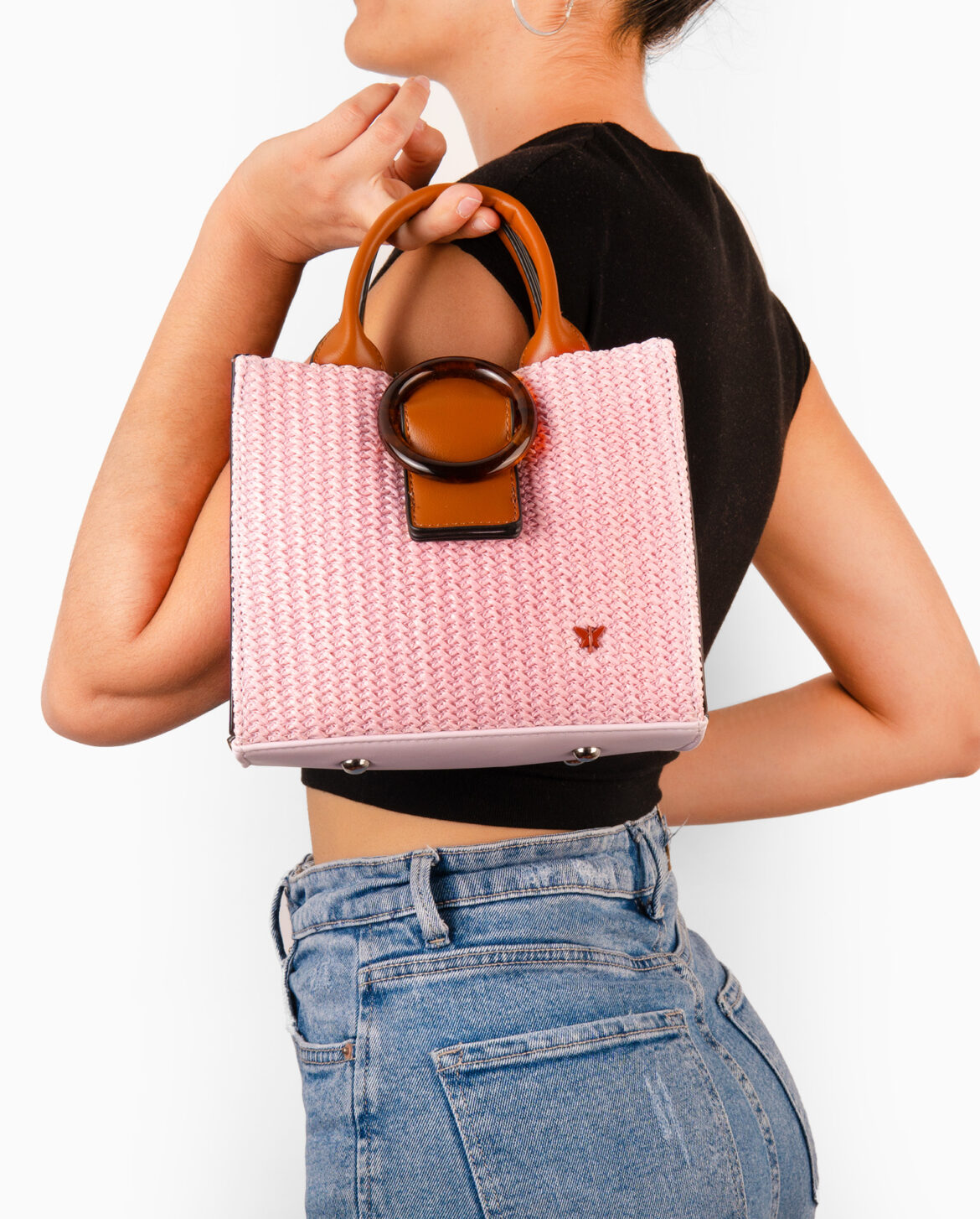 Bolso de mano rosa 231402