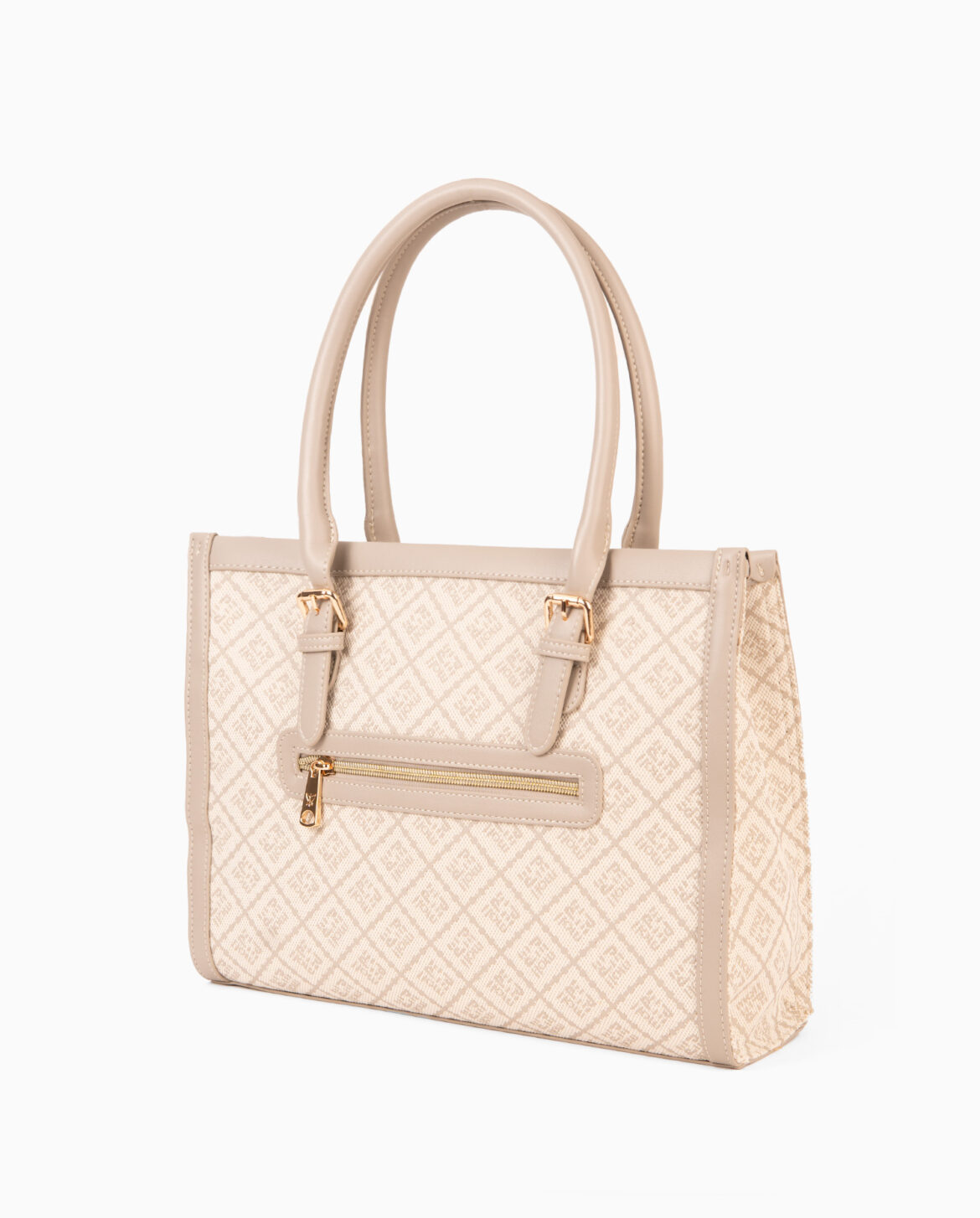 Bolso de hombro beige 231431