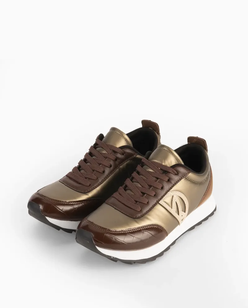 Zapatilla de mujer marrón 232802