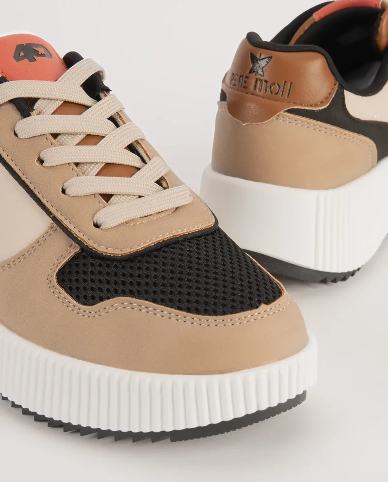 Zapatillas de mujer beige 242910