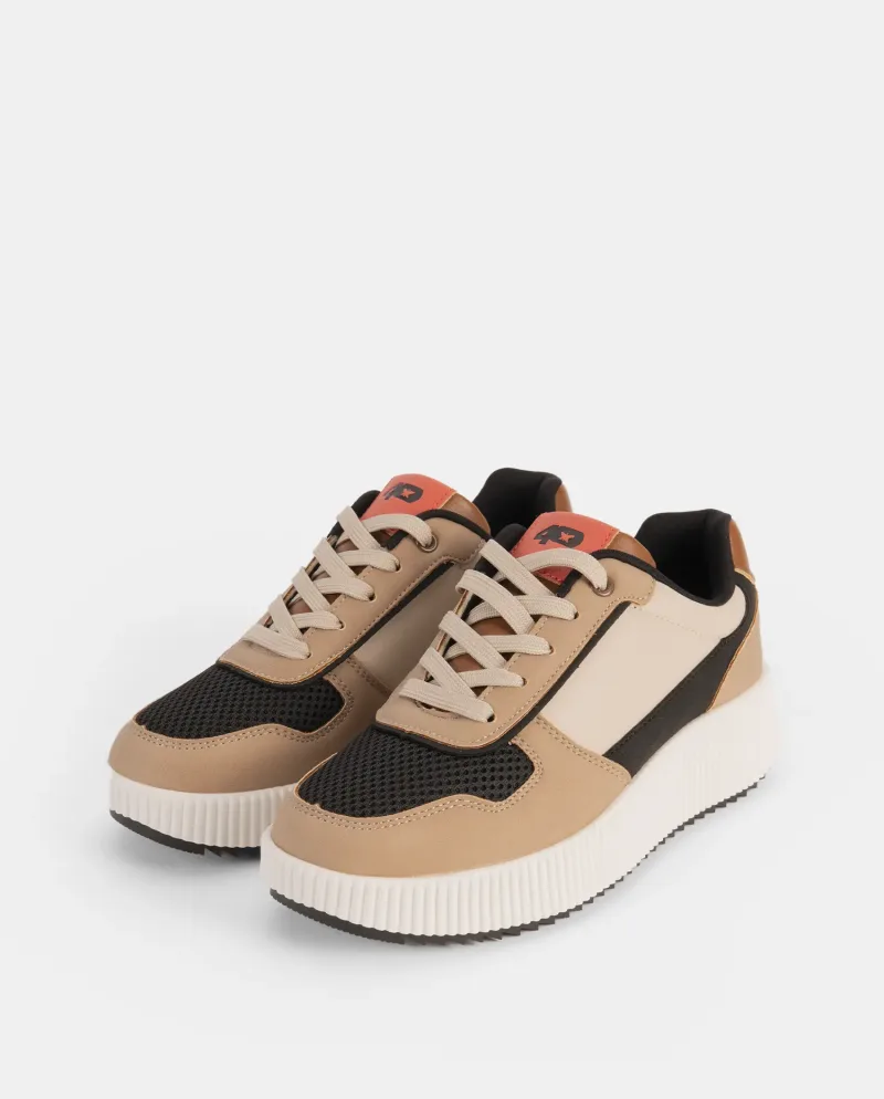 Zapatillas de mujer beige 242910