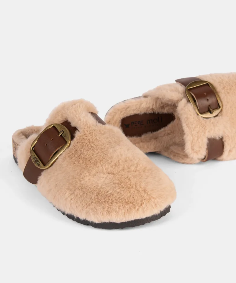 Zuecos de mujer beige 262690