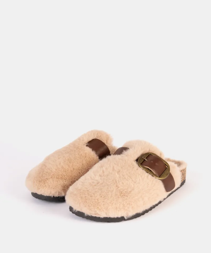 Zuecos de mujer beige 262690