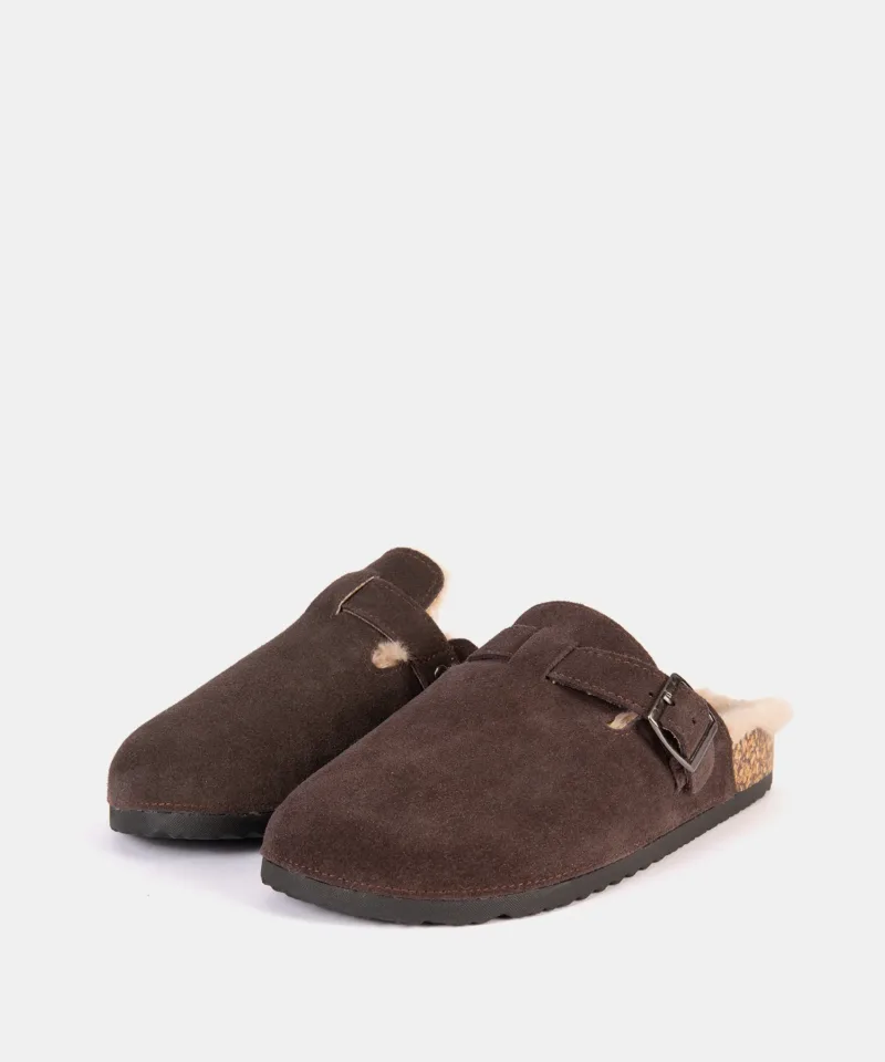 Zuecos de mujer marrones 262692