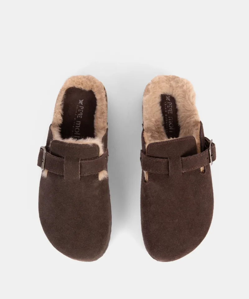 Zuecos de mujer marrones 262692